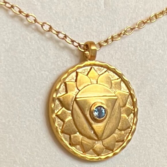 Vintage Satya Jewelry Throat Chakra Pendant Necklace